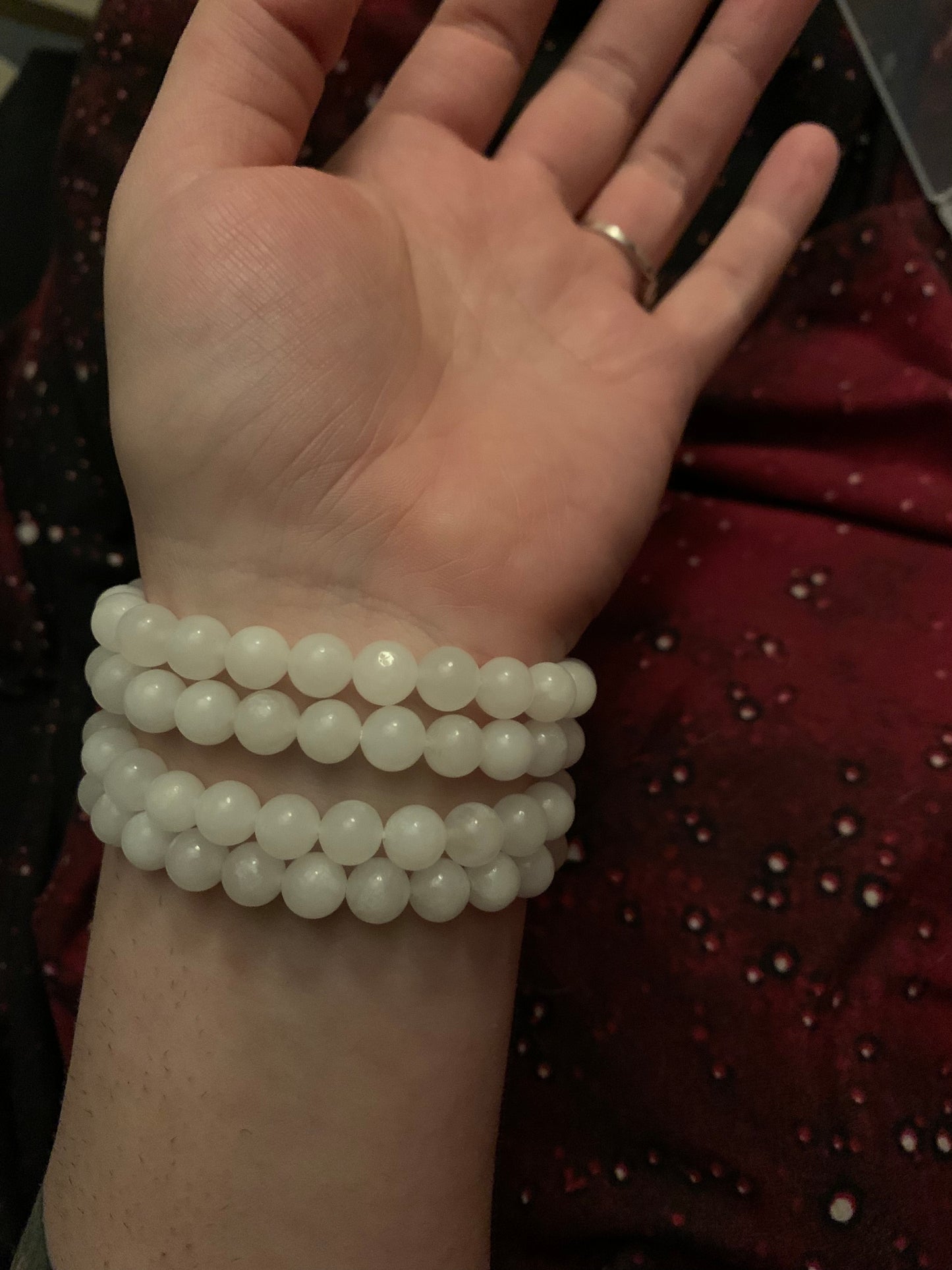 White Jade 8mm Bracelet